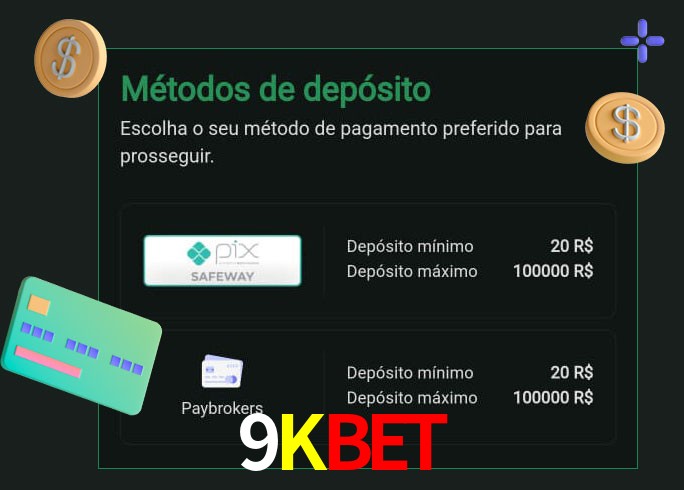 O cassino 9KBETbet oferece uma grande variedade de métodos de pagamento